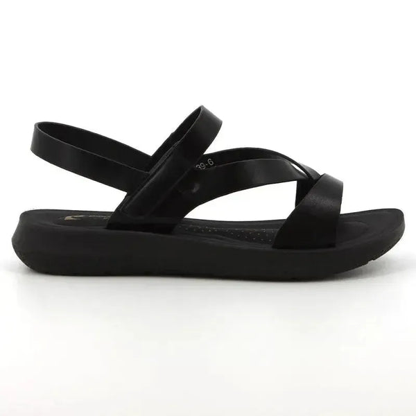 Pierre Cardin Satin Flat Sandals - Black