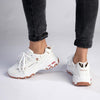 Pierre Cardin Sirene 3 Lace Up Sneaker- White/Rose Gold