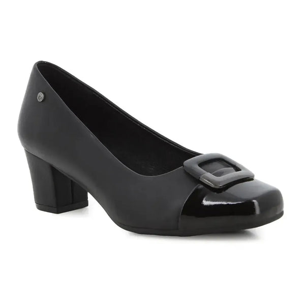 Pierre Cardin Square Patent Toepiece Court - Black