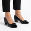 Pierre Cardin Square Patent Toepiece Court - Black