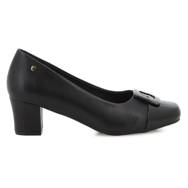 Pierre Cardin Square Patent Toepiece Court - Black