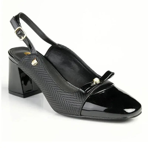 Pierre Cardin Square Toe Slingback - Black