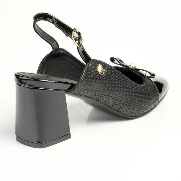 Pierre Cardin Square Toe Slingback - Black