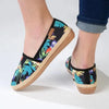 Pierre Cardin St Tropez 8 Espadrille Slip On - Black Floral