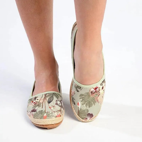 Pierre Cardin St Tropez 8 Espadrille Slip On - Olive Floral