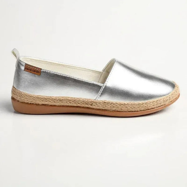 Pierre Cardin St Tropez Espadrille Slip On - Silver
