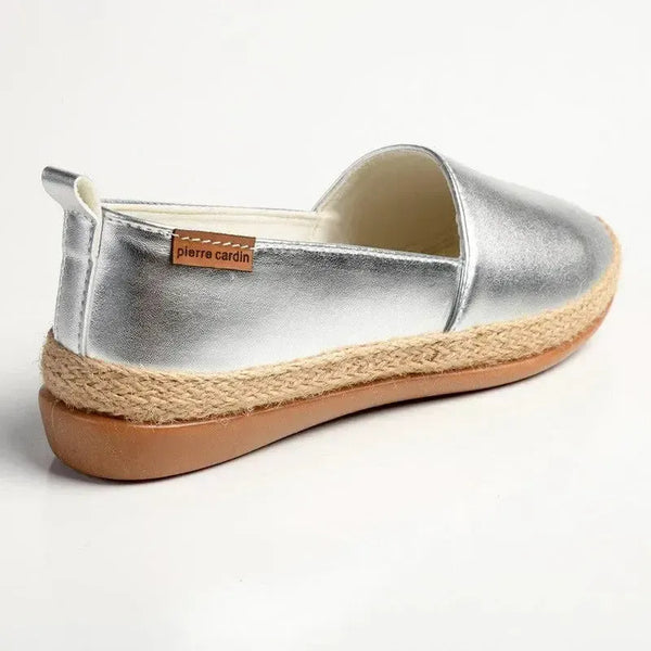 Pierre Cardin St Tropez Espadrille Slip On - Silver