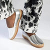 Pierre Cardin St Tropez Espadrille Slip On - Silver