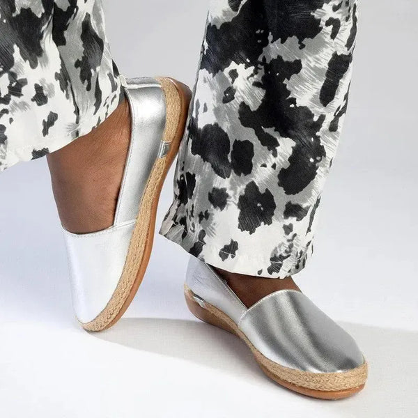 Pierre Cardin St Tropez Espadrille Slip On - Silver
