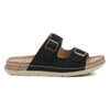 Pierre Cardin Twin Buckle Sandal - Black