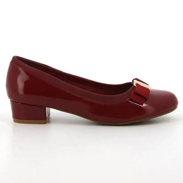 Pierre Cardin Viera Block Heel Court - Red