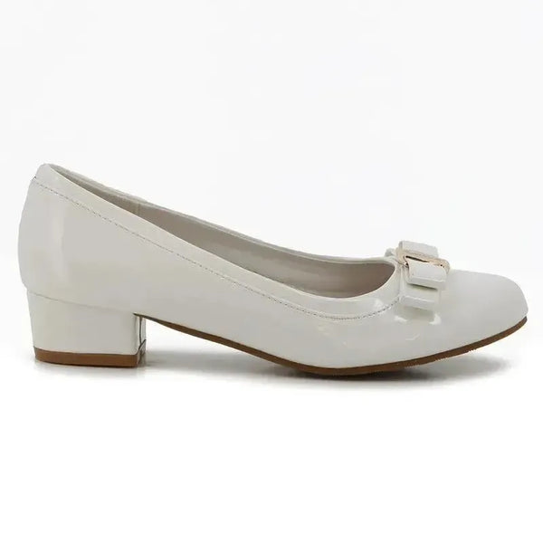 Pierre Cardin Viera Block Heel Court - White