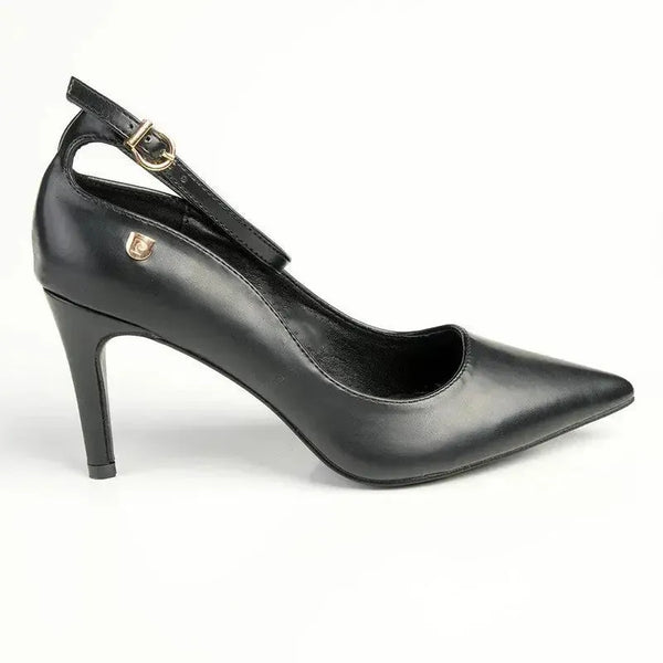 Pierre Cardin Vivian Ankle Strap Court Heels - Black