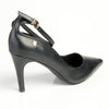 Pierre Cardin Vivian Ankle Strap Court Heels - Black