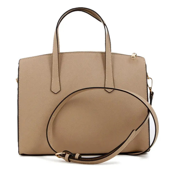 Pierre Cardin Vivian Structured Satchel - Beige
