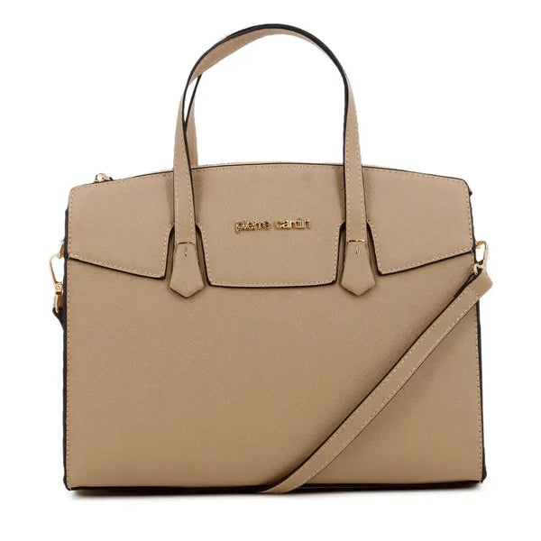 Pierre Cardin Vivian Structured Satchel - Beige