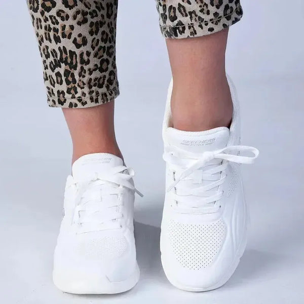 Skechers Bobs Flex LO Lace Sneaker - White