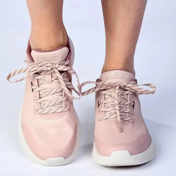 Skechers Bobs Moda Flex Lace Sneaker - Blush Satin