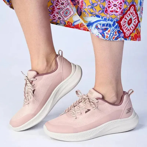 Skechers Bobs Moda Flex Lace Sneaker - Blush Satin