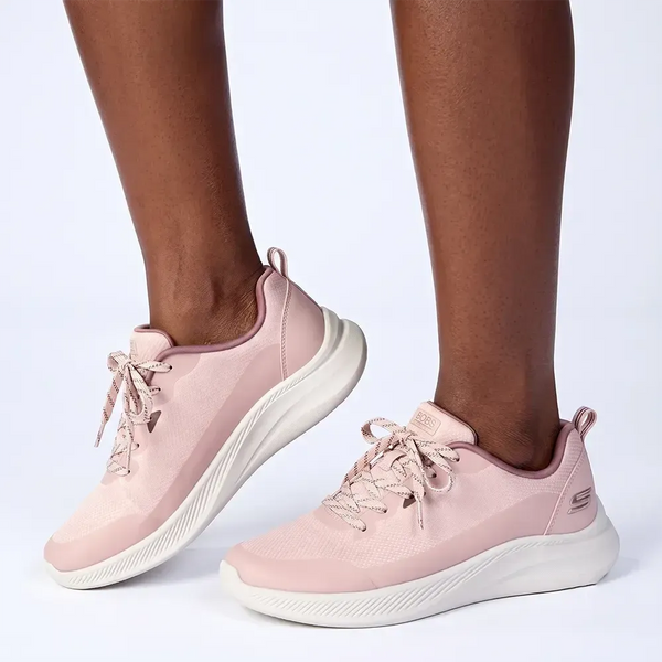 Skechers Bobs Moda Flex Lace Sneaker - Blush Satin