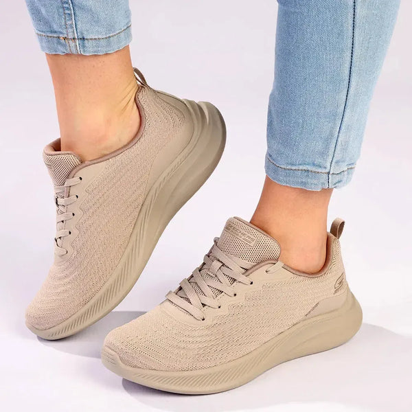 Skechers Bobs Moda Flex Lace Sneaker - Taupe