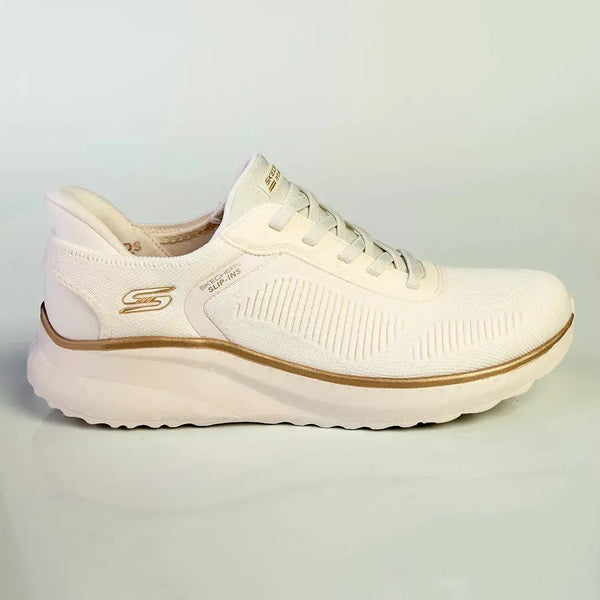 Skechers Bobs Squad Chaos Sneaker - White Gold