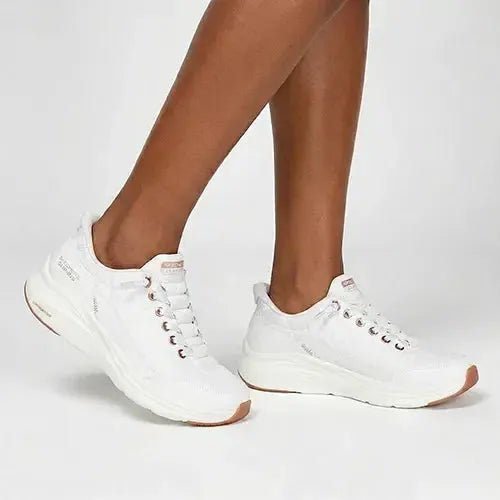 Skechers Contour Foam Sneaker - White Rose Gold