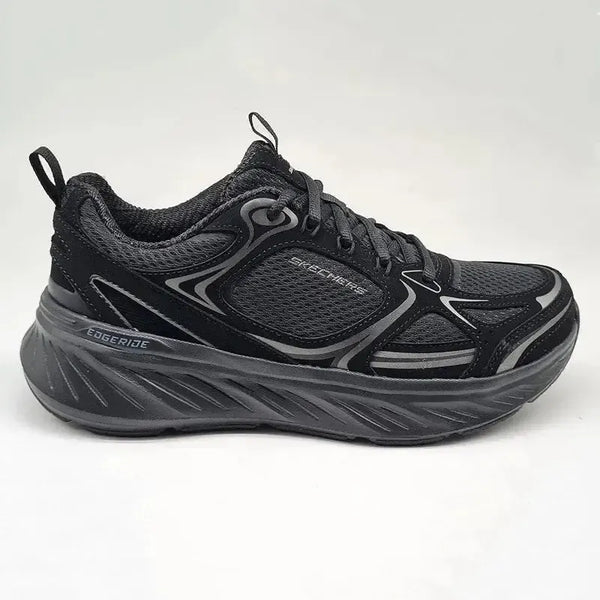 Skechers Edgeride Lace Up Sneaker - Black