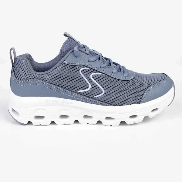 Skechers Glide Step Sneaker - Silver/ Tan