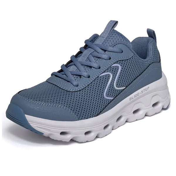 Skechers Glide Step Sneaker - Silver/ Tan