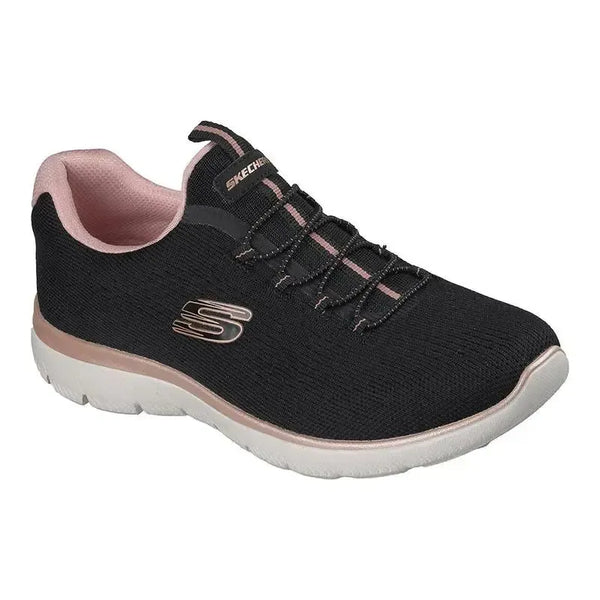 Skechers Summits Lace Up Sneaker - Black Rose Gold