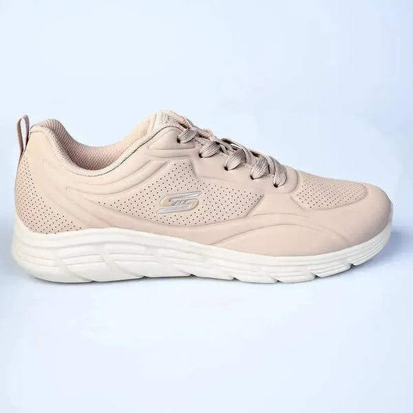 Skechers Womens Bobs Flex LO Lace Sneaker - Tan