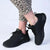 Skechers Womens Bobs Flex LO Sport Sneaker - Black
