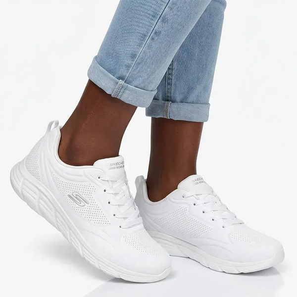 Skechers Women's Bobs Flex LO Sport Sneaker - White