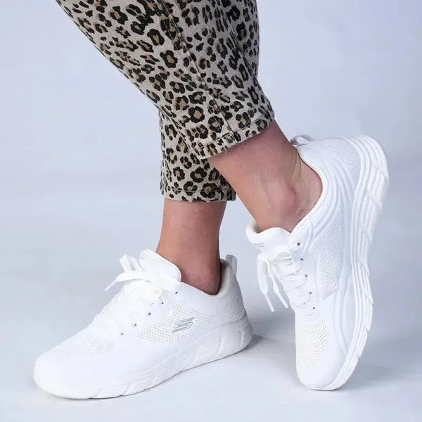 Skechers Womens Bobs Flex LO Sport Sneaker - White