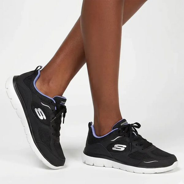 Skechers Womens Summits Sports Sneaker - Black/Blue