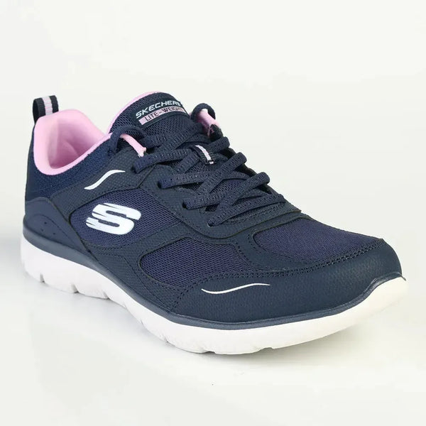 Skechers Womens Summits Sports Sneaker - Navy/Pink