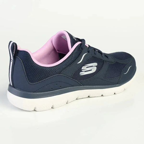 Skechers Womens Summits Sports Sneaker - Navy/Pink