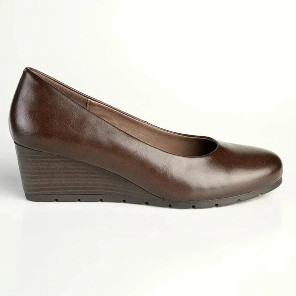 Soft Style By Hush Puppies Mihewi Wedge Court - Chocolate