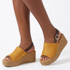 Soft Style By Hush Puppies Nobu Wedge Sandal -Yellow