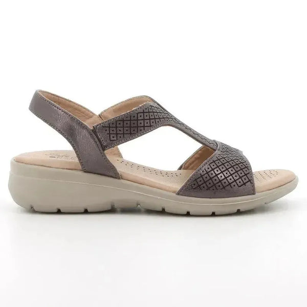 Soft Style By Hush Puppies Oberta Wedge Sandal - Gunmetal