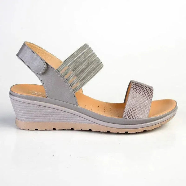 Soft Style By Hush Puppies Pomona Wedge Sandals - Grey