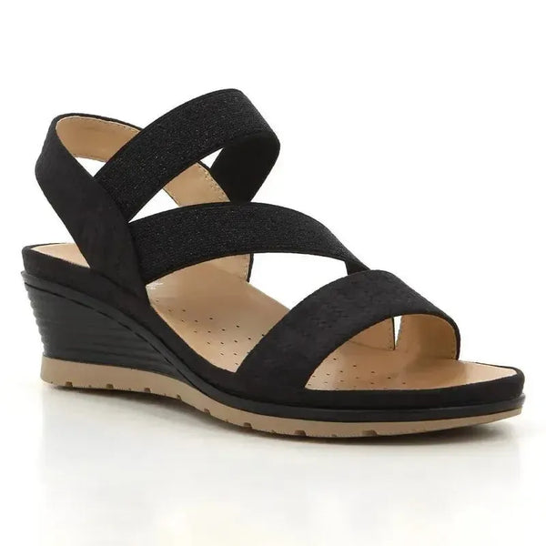 Soft Style By Hush Puppies Promise Wedge Sandal - Black