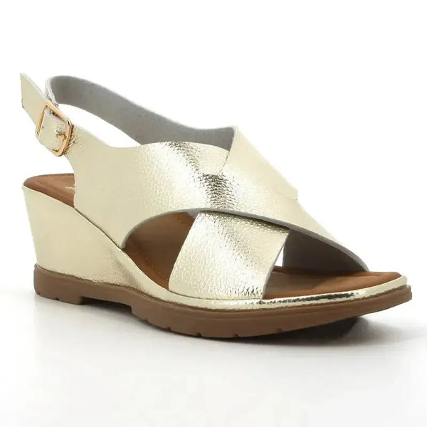 Soft Style By Hush Puppies Ranee Wedge Sandal - Light Gold