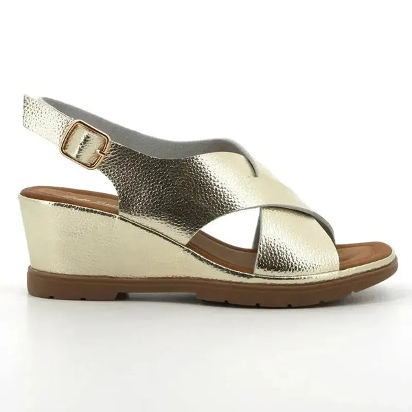 Soft Style By Hush Puppies Ranee Wedge Sandal - Light Gold