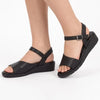 Soft Style By Hush Puppies Verona Wedge Sandals - Black