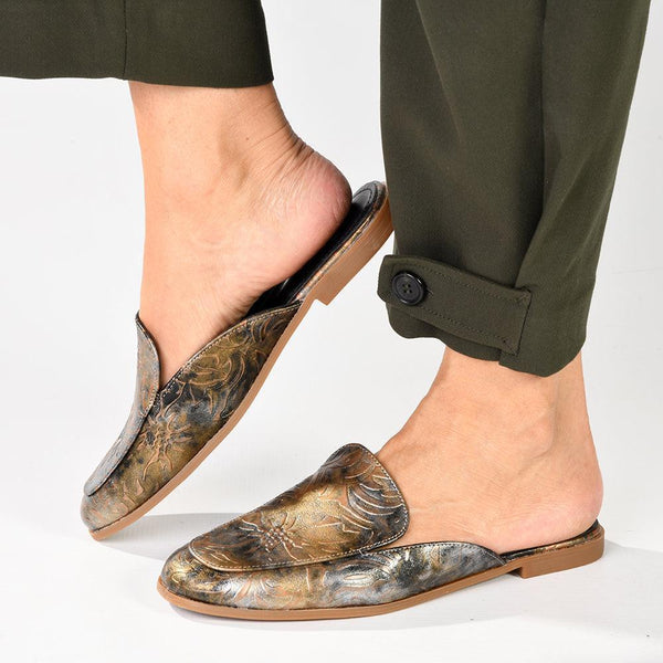 Soft Style By Hush Puppy Rodriga Mule Sandal - Bronze-Soft Style by Hush Puppies-Buy shoes online