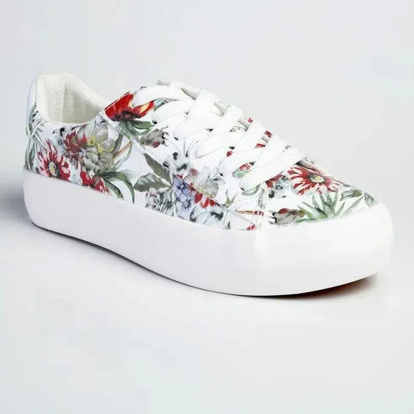 Soft Style by Hush Puppies Fordan Floral Sneaker - White
