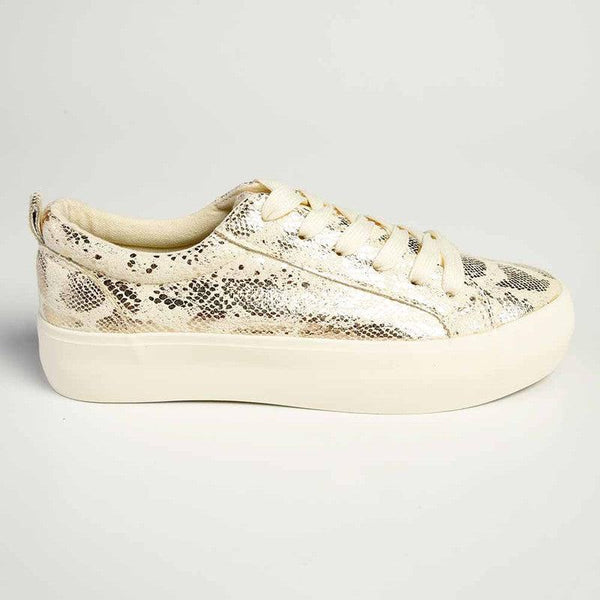 Soft Style by Hush Puppies Fordan Reptile Sneaker - Light Gold-Soft Style by Hush Puppies-Buy shoes online