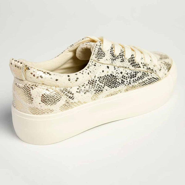 Soft Style by Hush Puppies Fordan Reptile Sneaker - Light Gold-Soft Style by Hush Puppies-Buy shoes online